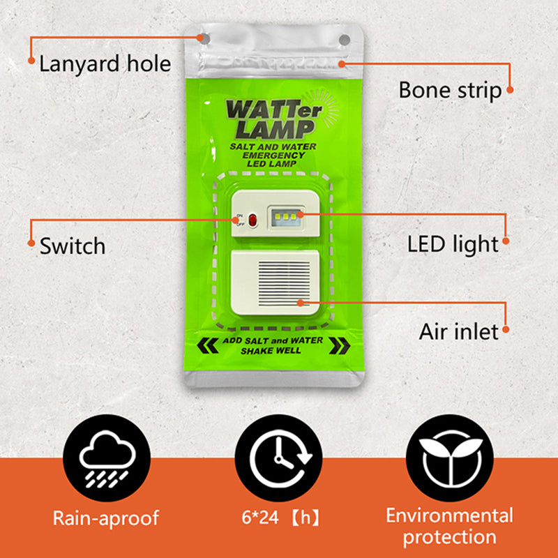 Outdoor Salt Water Lamp LED Emergency Camping Light for Camping Night Fishing Portable Energy Outdoor Salt Water Lamp LED Emergency Camping Light for Camping Night Fishing Portable Energy
